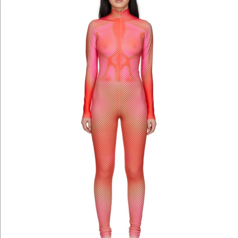 Sinead Gorey Red Digital Print Curve Enhancing Jumpsuit